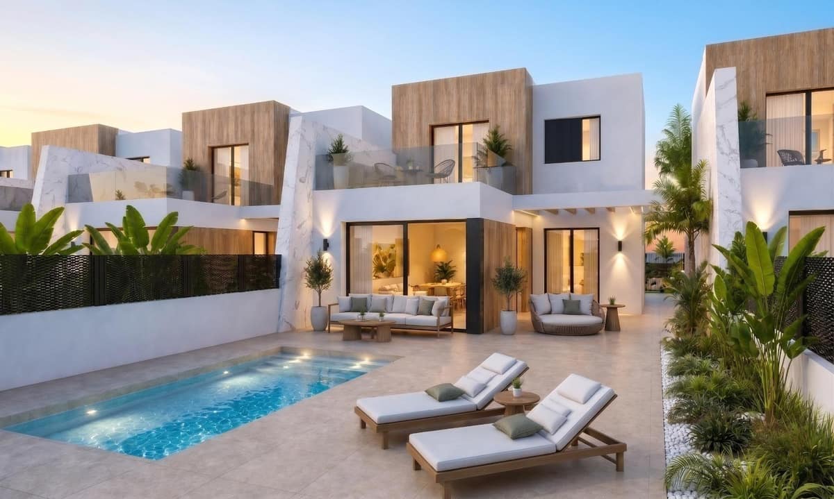 New Build Townhouses in Santa Rosalia Lake and Life Resort Murcia