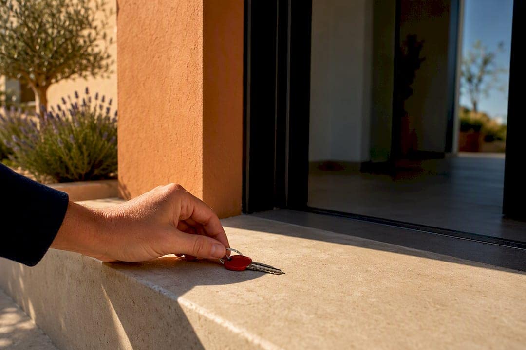 Key at a Spanish property entrance