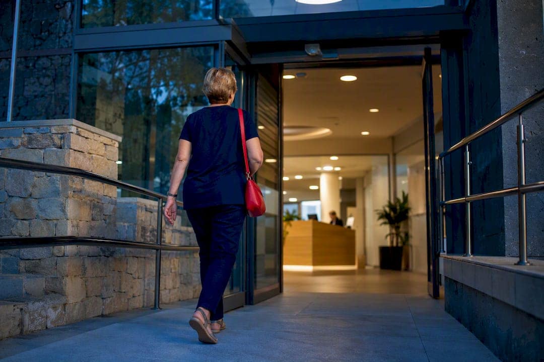 Resident entering Costa Blanca health centre