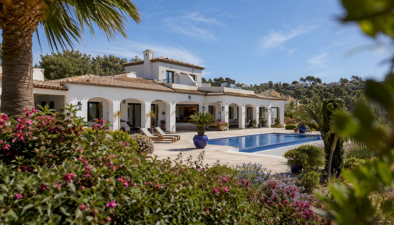 Modern Costa Blanca villa under sunlight