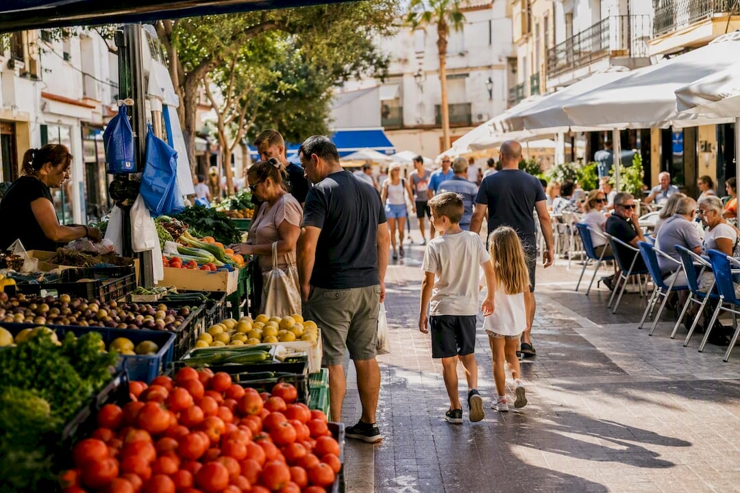 Fresh produce aisle in local Costa Blanca grocery store