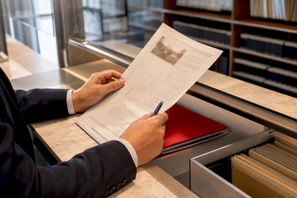 Conveyancer checking Spanish property licence documents